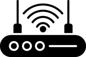 WLAN-Router-Glyphe-Symbol vektor