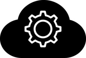 Glyphensymbol für Cloud-Einstellungen vektor