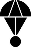 Fallschirmspringen Glyphe Symbol vektor