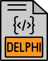 Delphi Linie gefüllt Symbol vektor