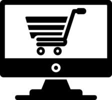 Symbol für Online-Shopping-Glyphe vektor