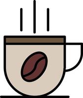 kaffe kopp linje fylld ikon vektor