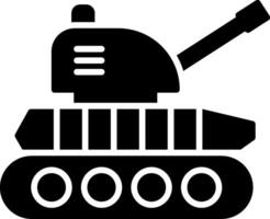 Tank-Glyphe-Symbol vektor