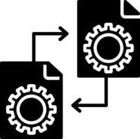 Glyphensymbol für die Dateiverwaltung vektor