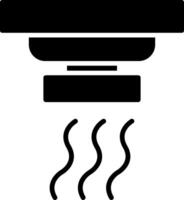 Symbol für Rauchmelder-Glyphe vektor