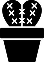 Kaktus-Glyphe-Symbol vektor