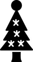 Weihnachtsbaum-Glyphe-Symbol vektor