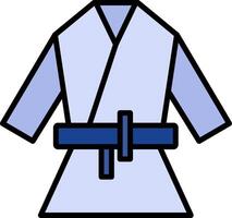kimono linje fylld ikon vektor