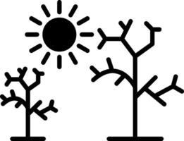 trockenes Baum-Glyphen-Symbol vektor