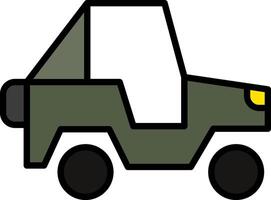 Jeep Linie gefüllt Symbol vektor