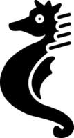 Seepferdchen Glyphe Symbol vektor
