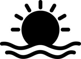 Sonnenaufgang-Glyphe-Symbol vektor