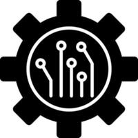 Bergbau Technologie Glyphe Symbol vektor