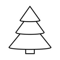 Weihnachtsbaum-Symbol. Baum des neuen Jahres. Umrisssymbol des Winterurlaubs vektor