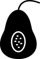 Papaya-Glyphe-Symbol vektor