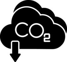 CO2-Glyphe-Symbol vektor