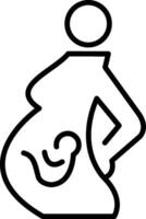 graviditet linje ikon vektor