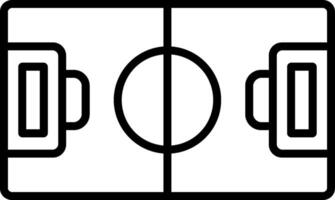 Fußballfeld-Liniensymbol vektor