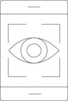 Auge Anerkennung Linie Symbol vektor