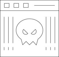 Malware-Liniensymbol vektor