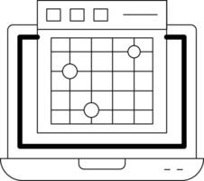 Symbol für Heatmap-Linie vektor