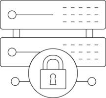 Symbol für die Datenschutzlinie vektor