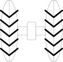 Rad Ausrichtung Linie Symbol vektor