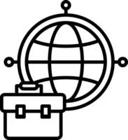 International Geschäft Linie Symbol vektor