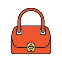 Damenhandtasche Farbsymbol. Tasche. isolierte Vektorillustration vektor