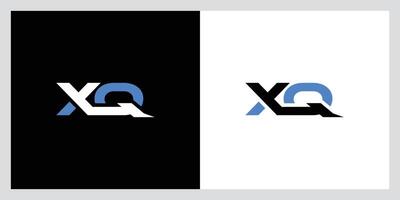 xq brev första logotyp design mall vektor