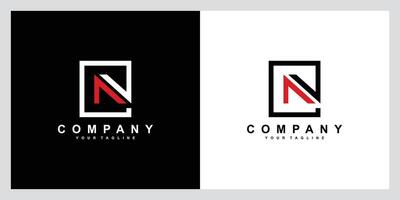 n Brief Initiale Logo Design Vorlage vektor