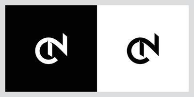 första cn, nc alfabet brev logotyp monogram vektor