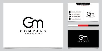 gm brev första logotyp design mall vektor