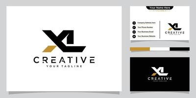 första brev xl logotyp design monogram kreativ modern vektor