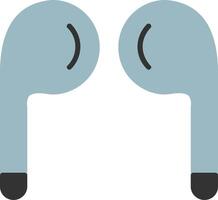 Ohrhörer eben Symbol vektor