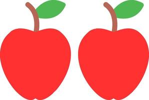 Apfel flach Symbol vektor