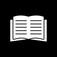 Buch Glyphe umgekehrtes Symbol vektor