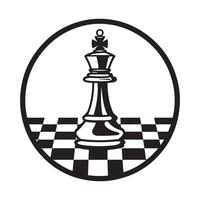 schack mästerskap logotyp design illustration på vit bakgrund vektor