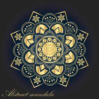 Luxus Mandala mit golden Muster und geometrisch gestalten Arabisch sonst irgendein Festival Stil drucken bereit vektor