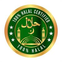 halal auktoriserad logotyp, ikon, märken och symbol. halal mat logotyp vektor