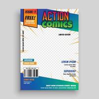 Aktion Comic Buch Startseite Seite Design vektor