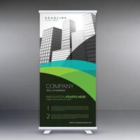 abstrakt Fachmann korporativ Geschäft rollen oben Banner Design Illustration vektor