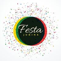 festa junina fest firande bakgrund med konfetti vektor