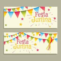 festa junina Brasilien festival fest Semester firande färgrik baner illustration vektor