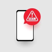 Betrug warnen Vorsicht Hintergrund behalten Ihre Handy, Mobiltelefon Daten sichern vektor
