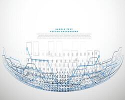 Digital Konzept Design mit Draht Gittergewebe vektor