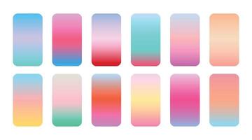samling av abstrakt färgrik lutning palett för presentation vektor
