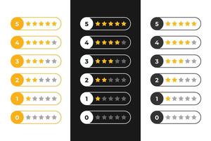 Sammlung von fünf Sterne Bewertung Symbol zum Kunde Feedback vektor