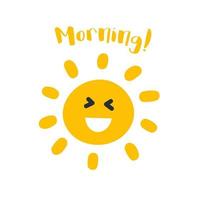 Sonne Emoji-Vektor-Illustration
