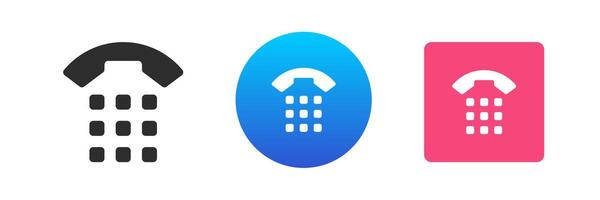 telefon ring upp kundtjänst kund Stöd assistent kommunikation hjälplinje ikon uppsättning platt vektor